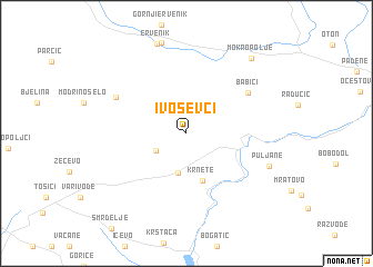 map of Ivoševci