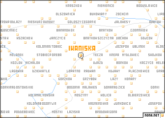 map of Iwaniska