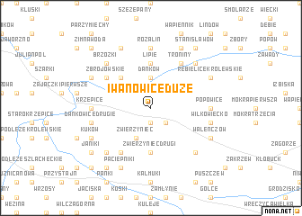 map of Iwanowice Duże