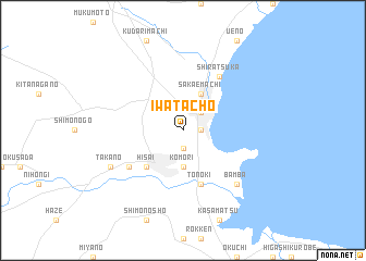 map of Iwatachō