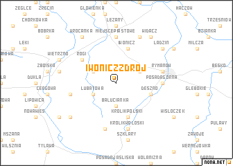 map of Iwonicz-Zdrój