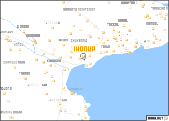 map of Iwŏn-ŭp