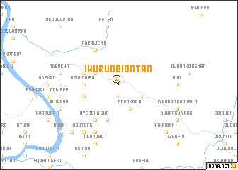 map of Iwuru Obiontan