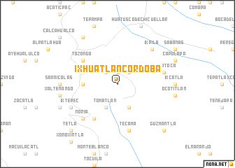 map of Ixhuatlán-Córdoba