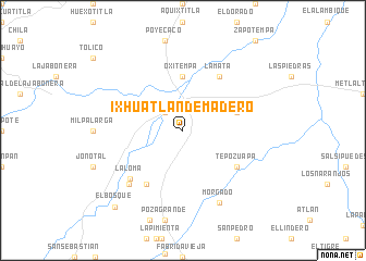 map of Ixhuatlán de Madero