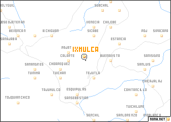 map of Ixmulcá