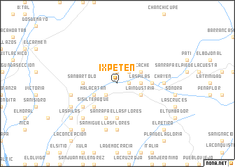 map of Ixpetén