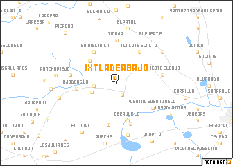 map of Ixtla de Abajo