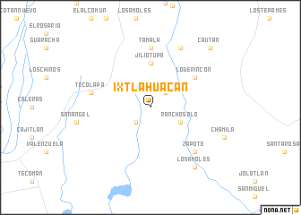 map of Ixtlahuacán