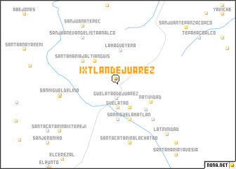 map of Ixtlán de Juárez