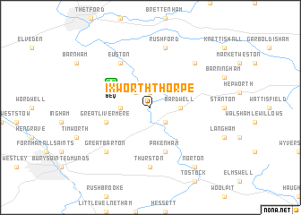 map of Ixworth Thorpe