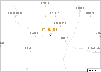 map of Iyin Ekiti