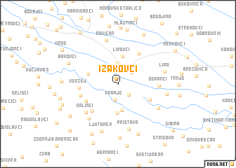 map of Ižakovci