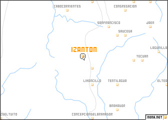 map of Izantón