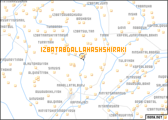 map of ‘Izbat ‘Abd Allāh ash Shirākī