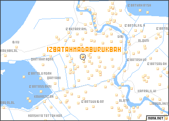 map of ‘Izbat Aḩmad Abū Rukbah