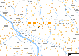 map of ‘Izbat Aḩmad aţ Ţūbjī