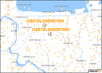 map of ‘Izbat al Ghanāymah