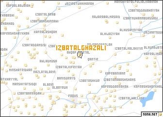 map of ‘Izbat al Ghazālī