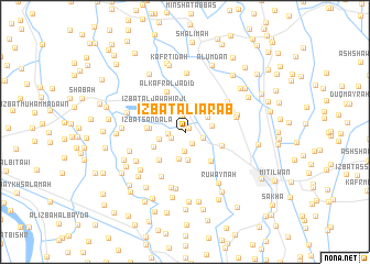 map of ‘Izbat ‘Alī ‘Arab