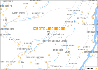 map of ‘Izbat ‘Alī Ramaḑān