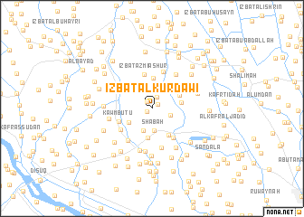 map of ‘Izbat al Kurdāwī