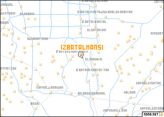 map of ‘Izbat al Mansī