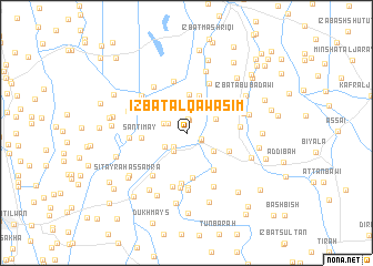 map of ‘Izbat al Qawāsim