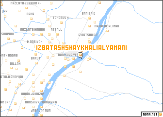 map of ‘Izbat ash Shaykh ‘Alī al Yamanī