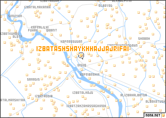 map of ‘Izbat ash Shaykh Ḩajjāj Rifā‘ī