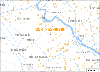 map of ‘Izbat as Sa‘dīyah