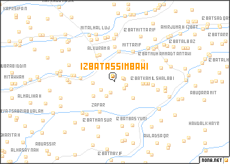 map of ‘Izbat as Simbāwī