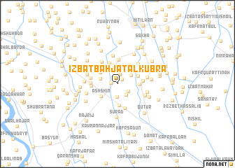 map of ‘Izbat Bahjat al Kubrá