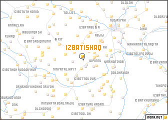 map of ‘Izbat Isḩāq