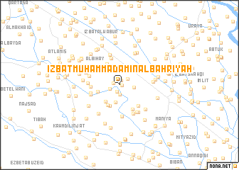 map of ‘Izbat Muḩammad Amīn al Baḩrīyah