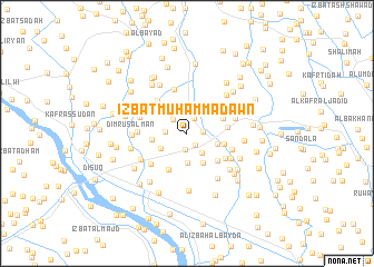 map of ‘Izbat Muḩammad ‘Awn