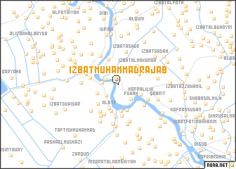 map of ‘Izbat Muḩammad Rajab
