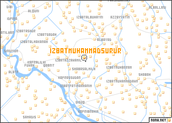 map of ‘Izbat Muḩammad Surūr