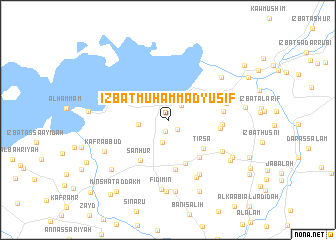 map of ‘Izbat Muḩammad Yūsif