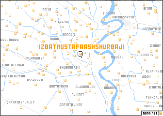 map of ‘Izbat Muşţafá ash Shūrbajī