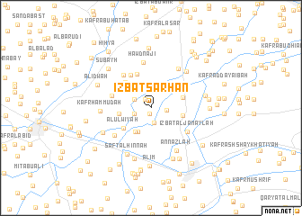 map of ‘Izbat Sarḩān