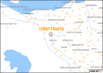 map of ‘Izbat Tawfīq