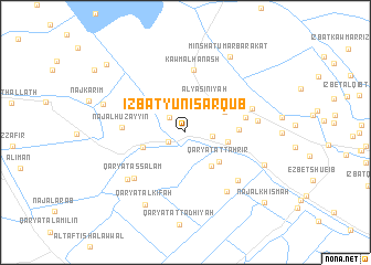 map of ‘Izbat Yūnis ‘Arqūb