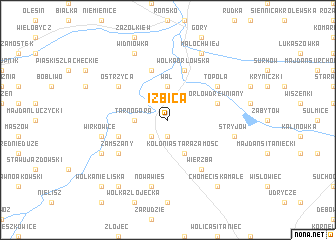 map of Izbica