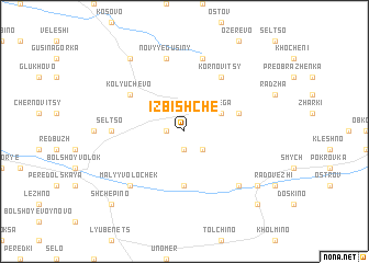 map of Izbishche