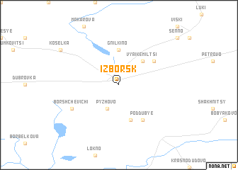map of Izborsk