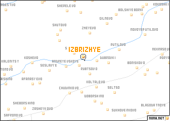 map of Izbrizh\