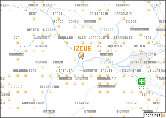 map of Izcue