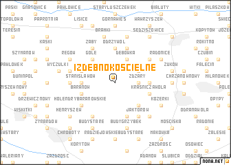 map of Izdebno Kościelne