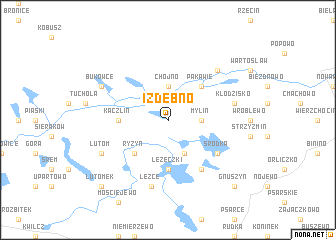 map of Izdebno